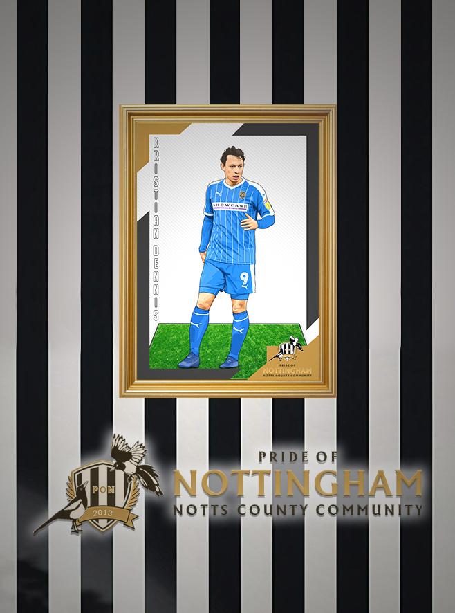 Kristian Dennis 18/19 Notts County Pride of Nottingham print