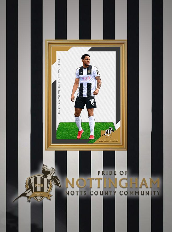 Nathan Tyson 19/20 Notts County Pride of Nottingham print