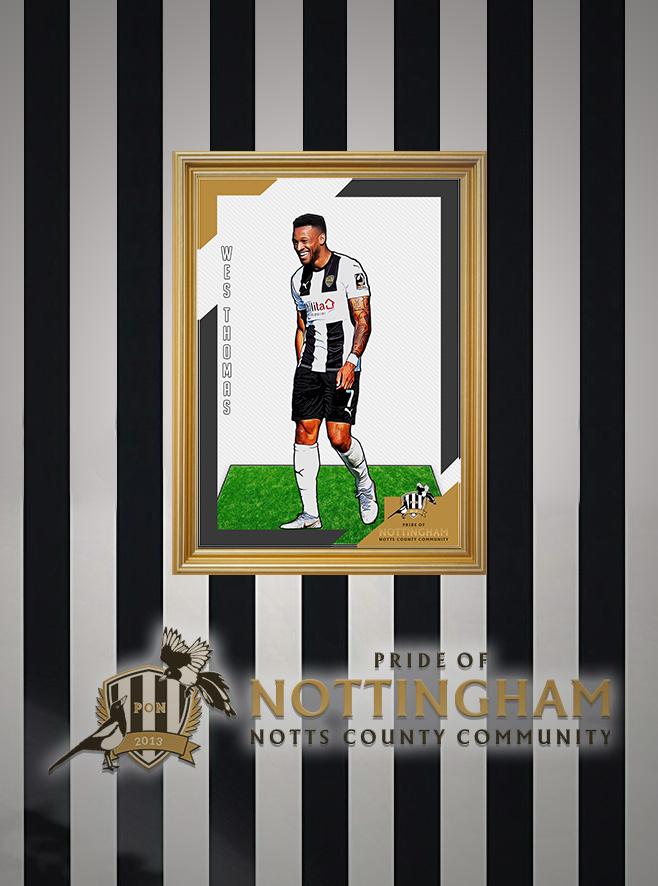 Wes Thomas 19/20 Notts County Pride of Nottingham print