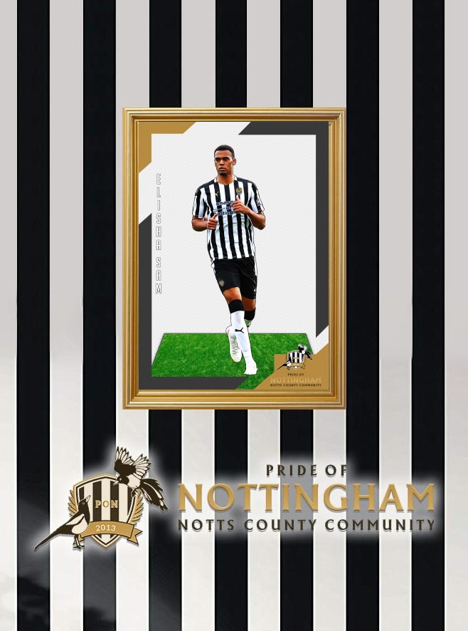 Elisha Sam 20/21 Notts County Pride of Nottingham print