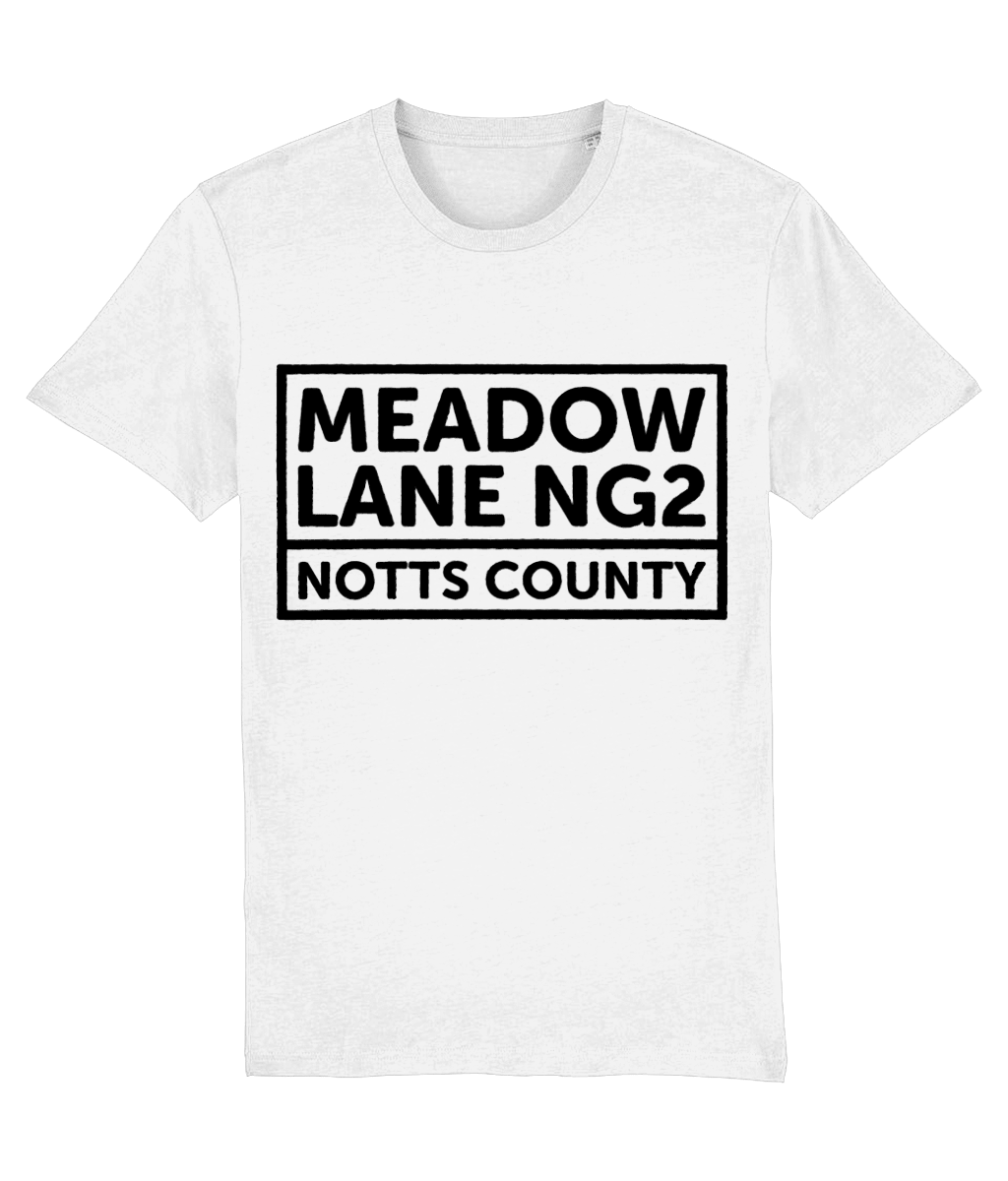 Meadow Lane NG2 Notts County Plain-White T-Shirt