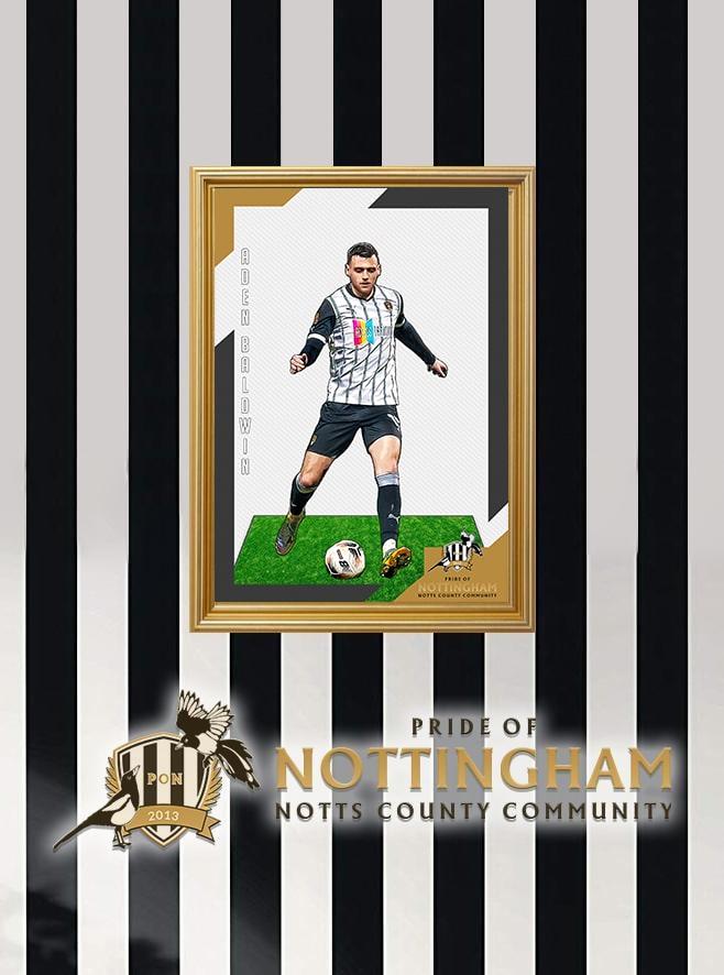 Aden Baldwin 22/23 Notts County Pride of Nottingham print