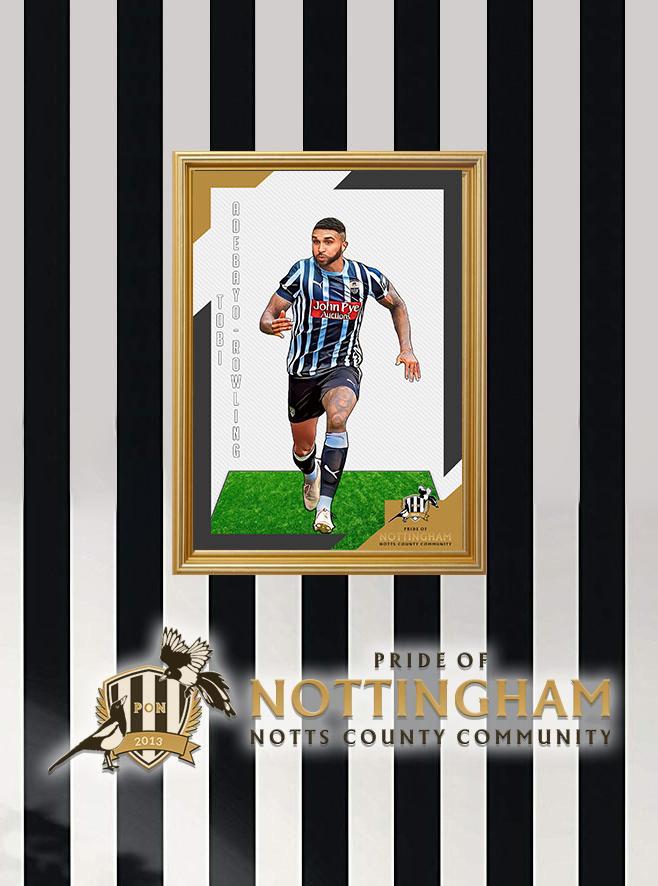 Tobi Adebayo-Rowling (Home) 23/24 Notts County Pride of Nottingham print